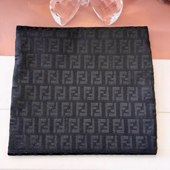 Fendi Black Canvas Pouch Like New - Picture 2 of 8